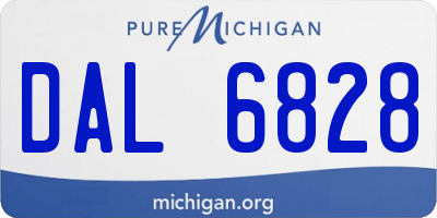 MI license plate DAL6828