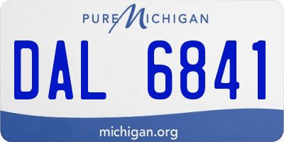 MI license plate DAL6841