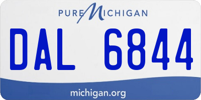 MI license plate DAL6844