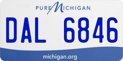 MI license plate DAL6846