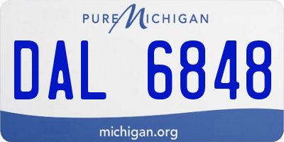 MI license plate DAL6848