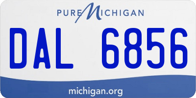 MI license plate DAL6856