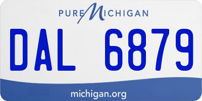 MI license plate DAL6879
