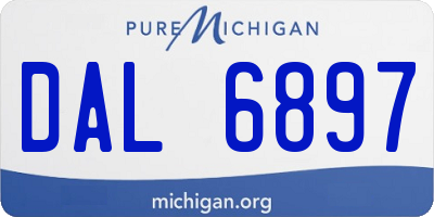 MI license plate DAL6897