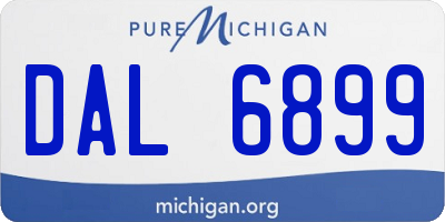 MI license plate DAL6899