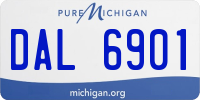 MI license plate DAL6901