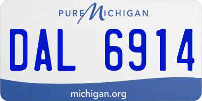 MI license plate DAL6914