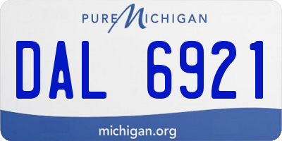 MI license plate DAL6921