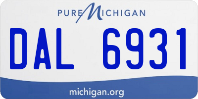 MI license plate DAL6931