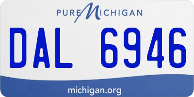 MI license plate DAL6946