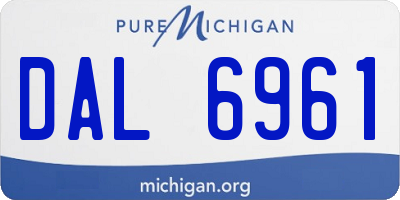 MI license plate DAL6961