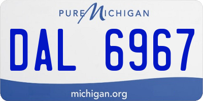 MI license plate DAL6967