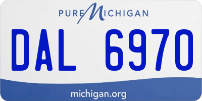 MI license plate DAL6970