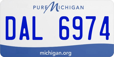 MI license plate DAL6974