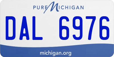 MI license plate DAL6976