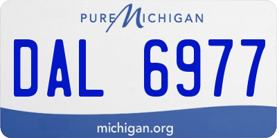 MI license plate DAL6977