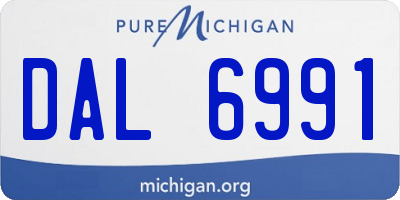 MI license plate DAL6991