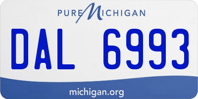 MI license plate DAL6993