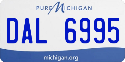 MI license plate DAL6995