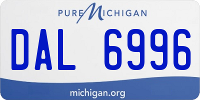 MI license plate DAL6996