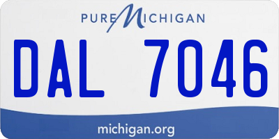 MI license plate DAL7046