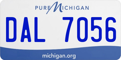 MI license plate DAL7056