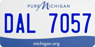 MI license plate DAL7057