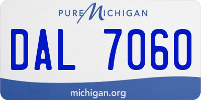 MI license plate DAL7060