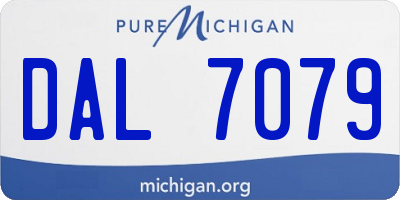 MI license plate DAL7079
