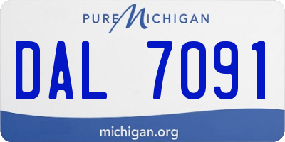 MI license plate DAL7091