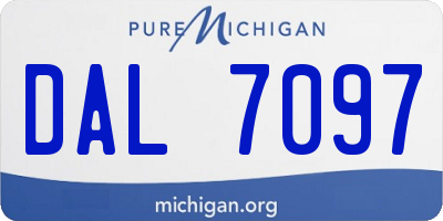 MI license plate DAL7097