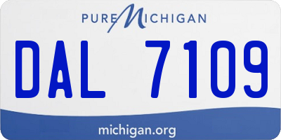 MI license plate DAL7109