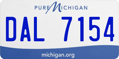 MI license plate DAL7154