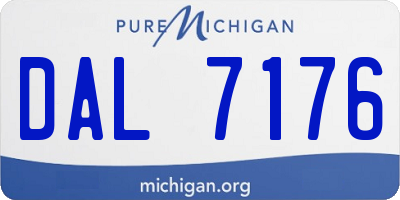 MI license plate DAL7176