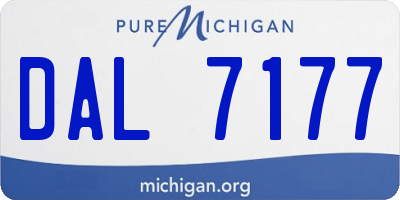 MI license plate DAL7177