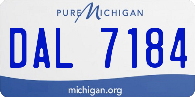 MI license plate DAL7184