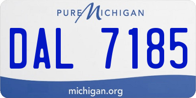 MI license plate DAL7185