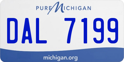 MI license plate DAL7199