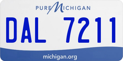 MI license plate DAL7211