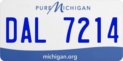 MI license plate DAL7214