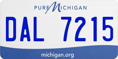 MI license plate DAL7215