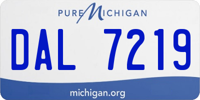 MI license plate DAL7219