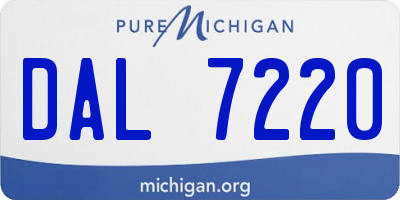 MI license plate DAL7220