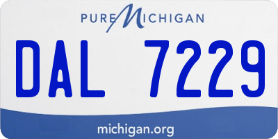 MI license plate DAL7229