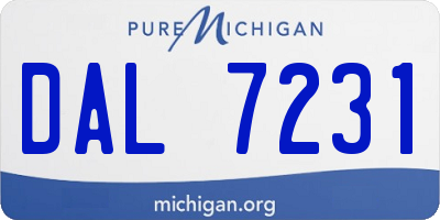 MI license plate DAL7231