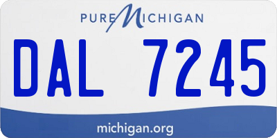MI license plate DAL7245