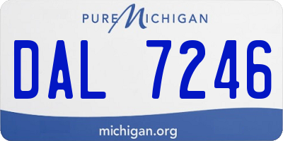 MI license plate DAL7246
