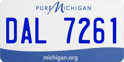 MI license plate DAL7261