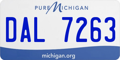 MI license plate DAL7263