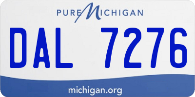 MI license plate DAL7276